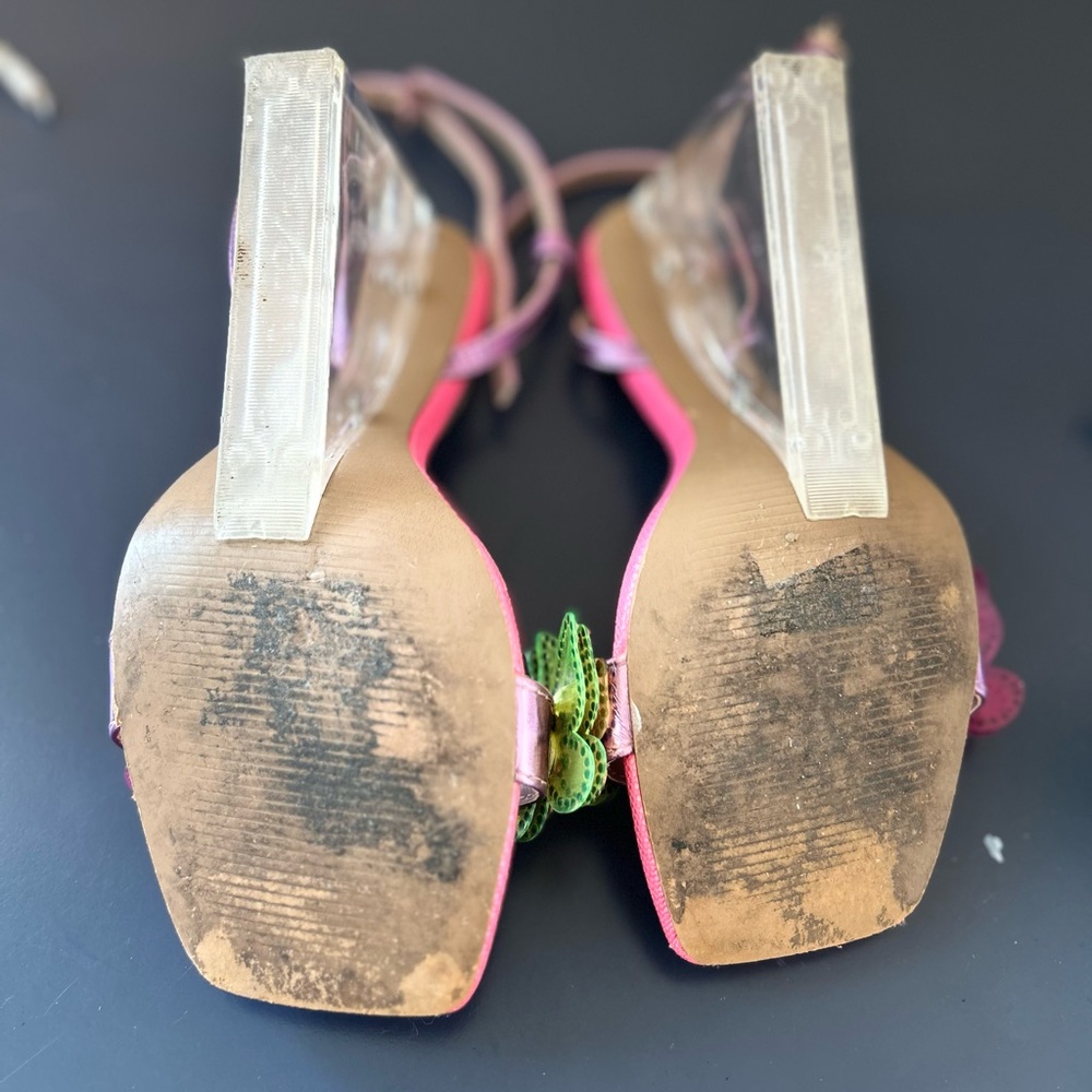 Betsey Johnson Clear Butterfly Wedges - Size 5.5 - Picture 5 of 10